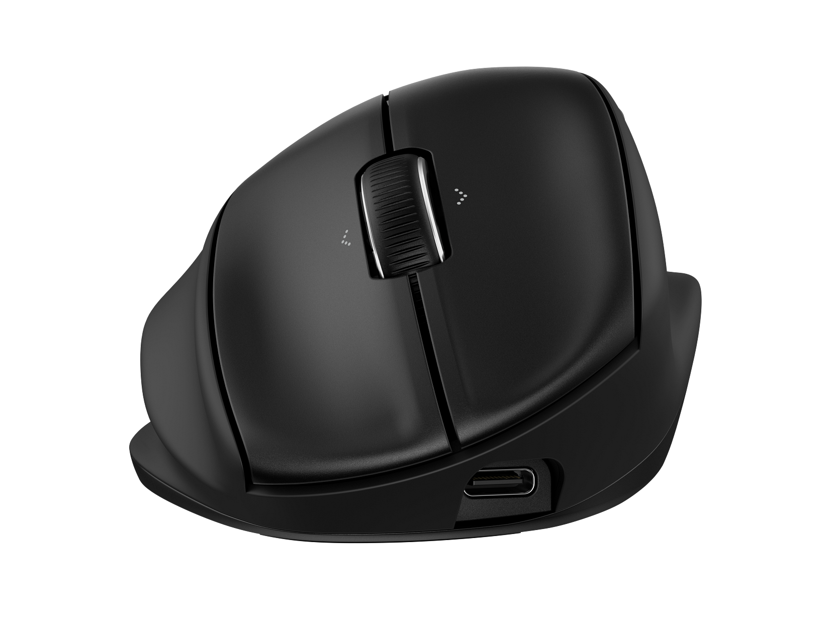 Semi-Vertical Ergonomic Business Mouse Supporting Dual Wireless Transmission and Fast Charging